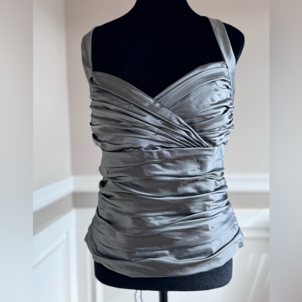 Size 16 holiday top in gunmetal color